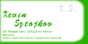 kevin sztojkov business card